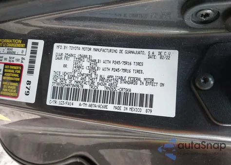 2022 Toyota Tacoma Sr from USA, damaged, VIN 3TYRX5GN4NT049678